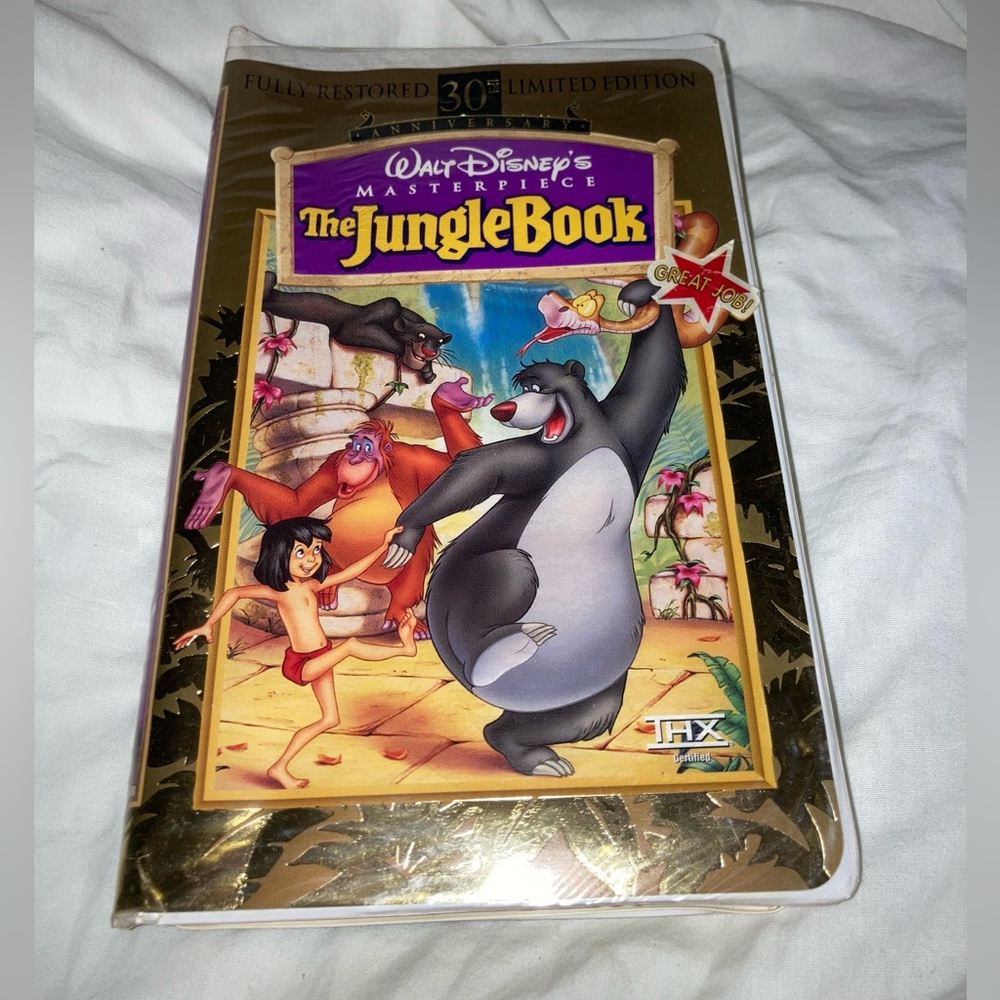 Walt Disney’s Masterpiece The Jungle Book VHS Tape Movie Film